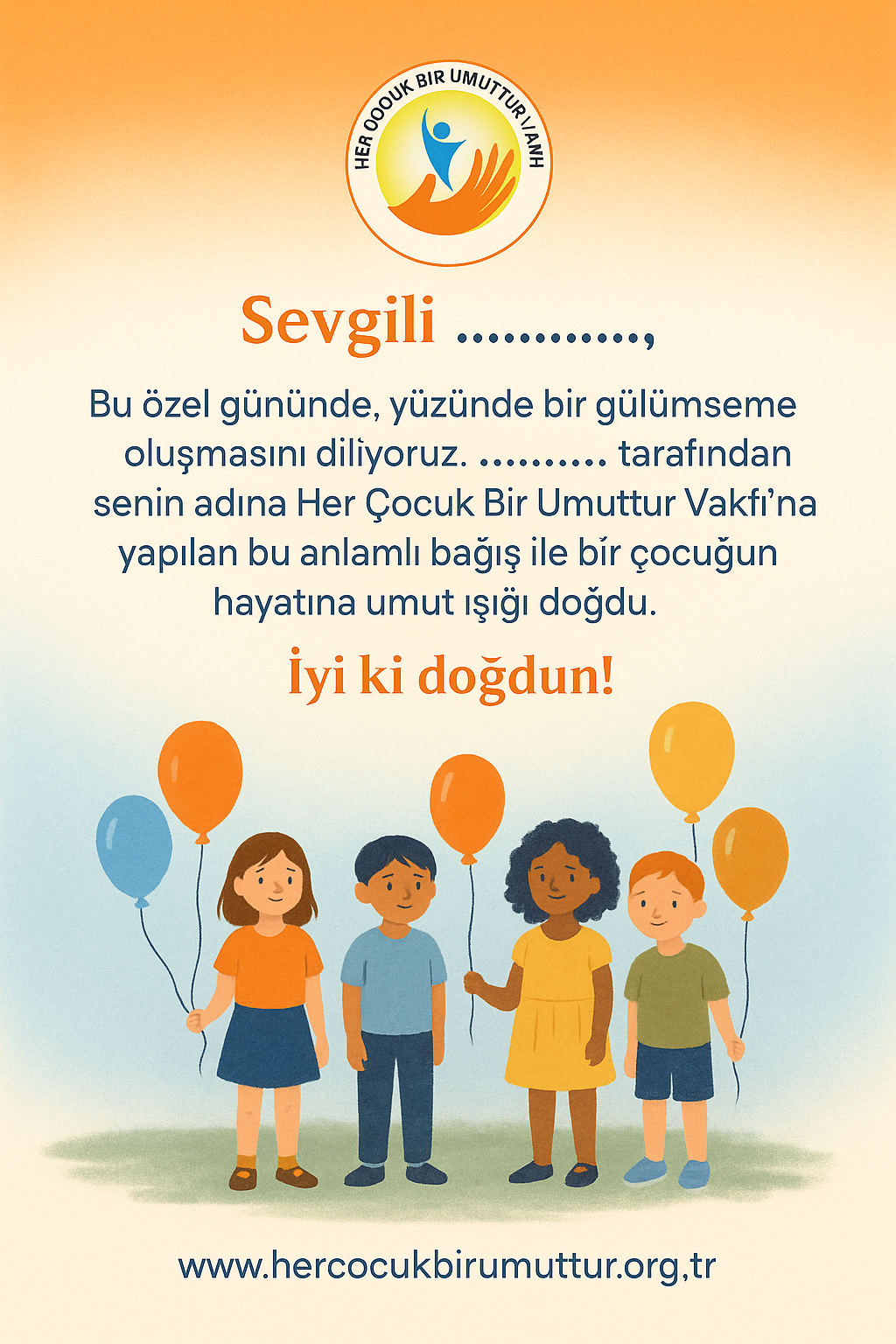 Doğum Günü Tebrik Kartı – Elektronik